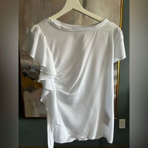 Armani Jeans white statement sleeve t-shirt